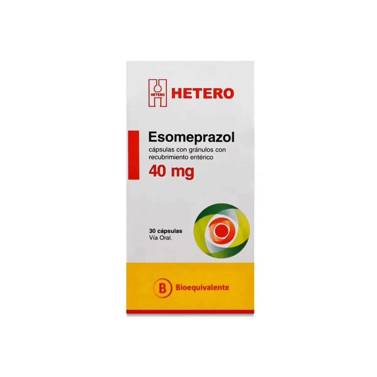 Esomeprazol 40 mg x 30 cápsulas con gránulos con recubierto entérico Farmex-Fonasa-Persistente